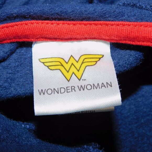 DC Comics Wonder Womens Toddler Girl 3T Hoodie with Tulle Ruffle w Gold Stars - Picture 3 of 7